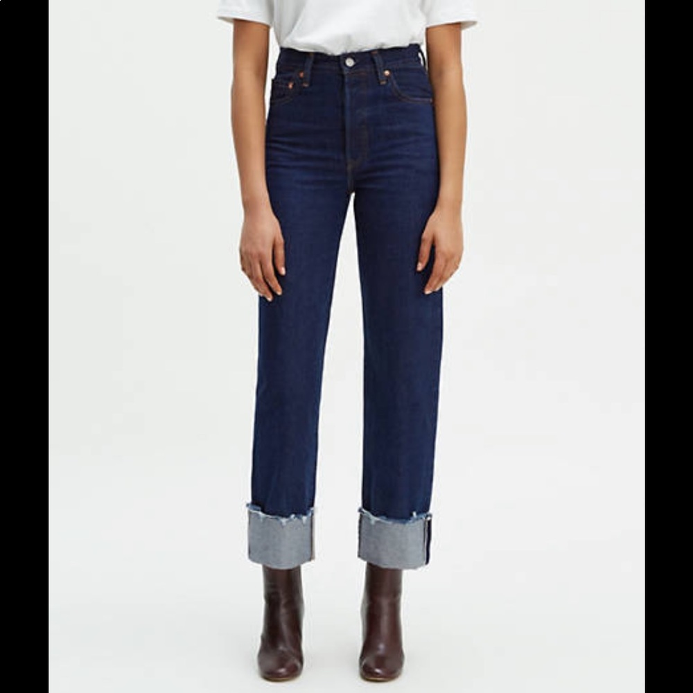 Levi’s Ribcage Straight Selvedge Jeans (size 30)